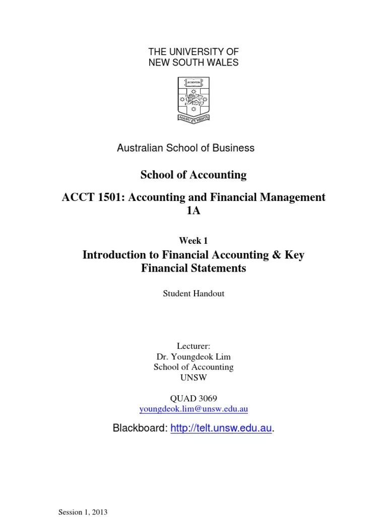 Week 1 Lecture Notes (1 Slide) | Download Free PDF | Revenue | Expense