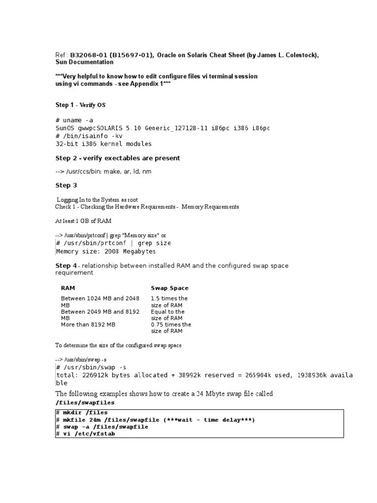 Installing Oracle 10g Release 1 (10.2) On Solaris 10 (VM Ware) | PDF ...