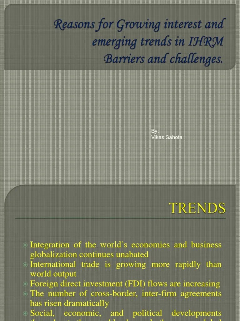 Emerging Trends In HRM Barriers And Challenges | PDF | Human Resource Management | Trade Union