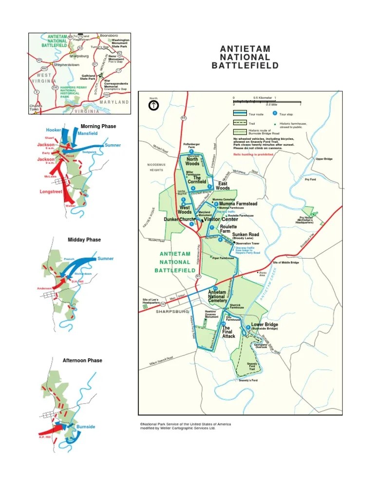 Antietam National Battlefield Map Guide PDF 1