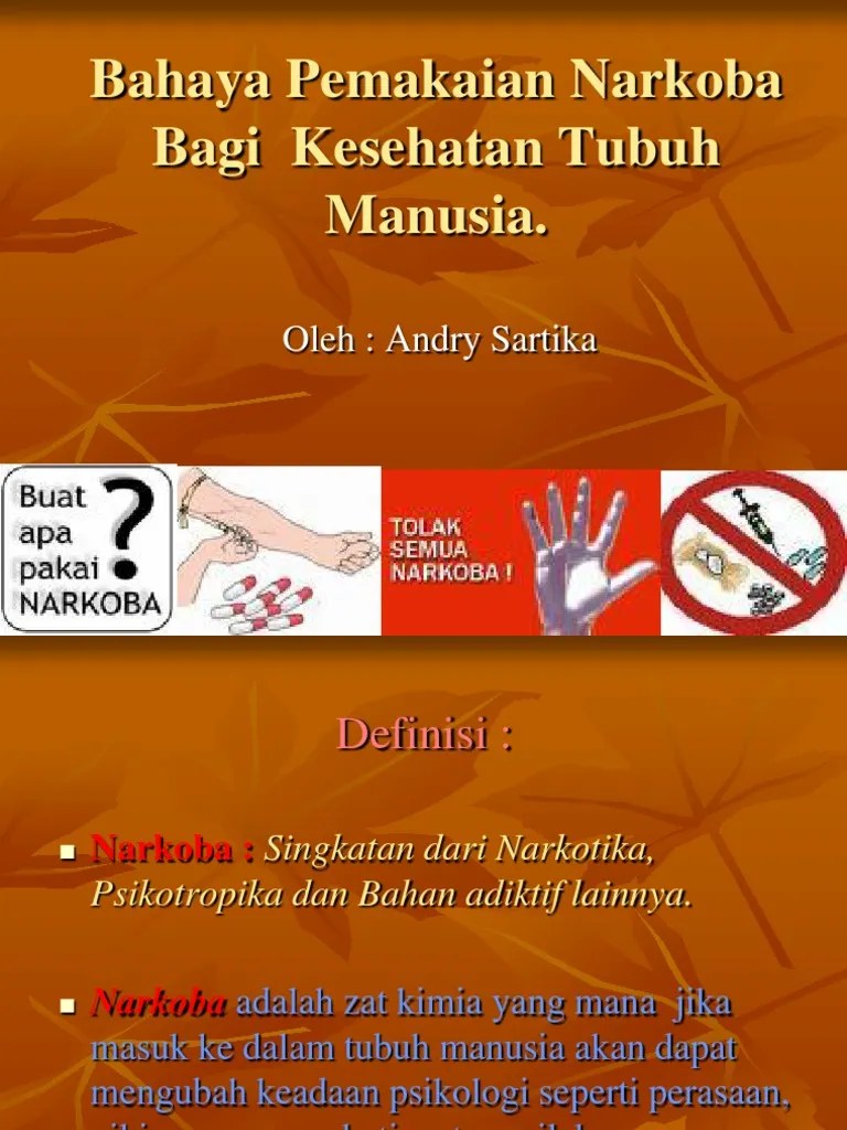 POWER POINT Narkoba Bagi Kesehatan Tubuh Manusia | PDF