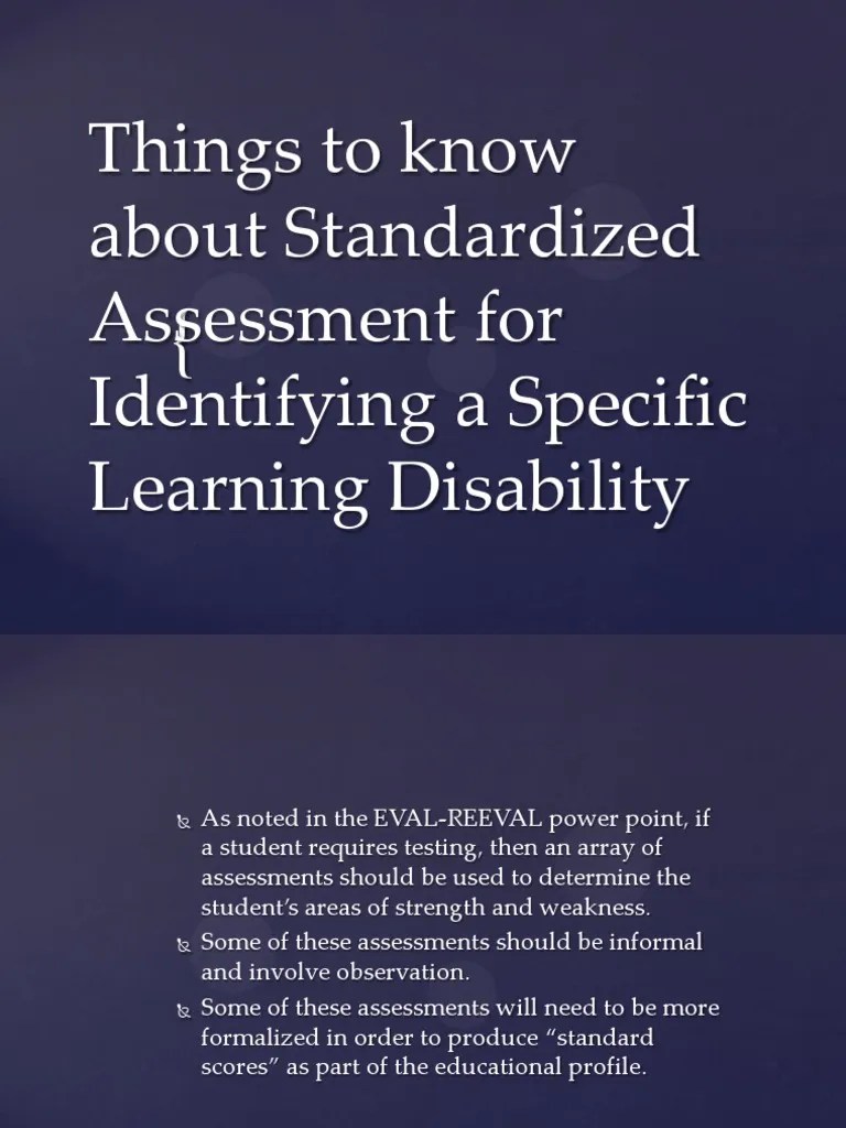 The Basics Of Standardized Assessment For Diagnosis | PDF | Standardized Tests | Educational ...