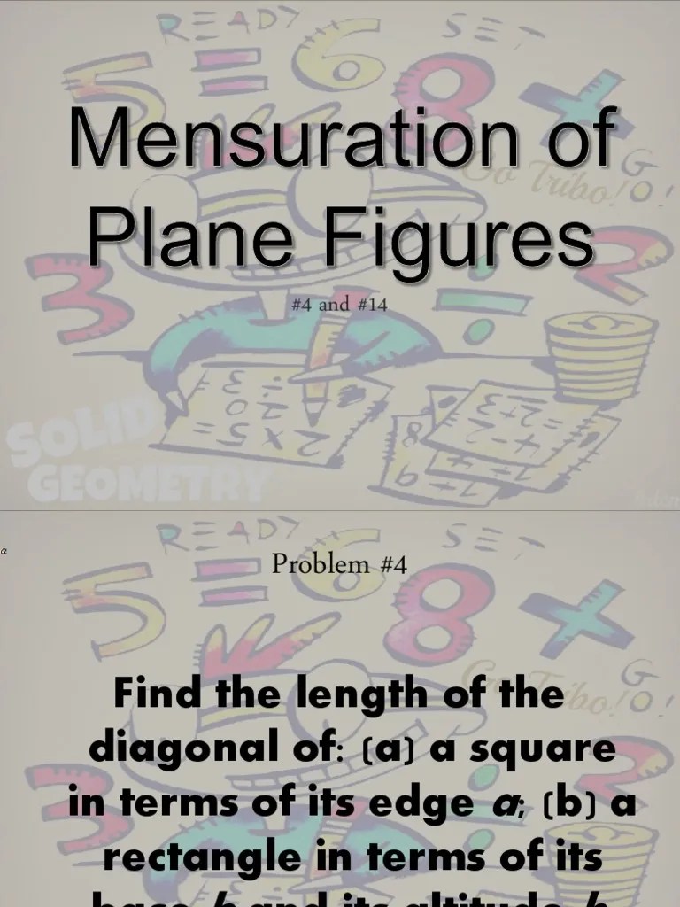 Mensuration Of Plane Figures | PDF