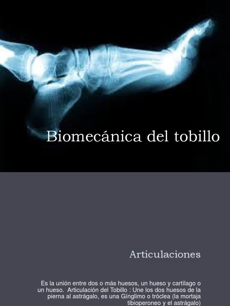 Biomecánica Del Tobillo | PDF | Tobillo | Pie