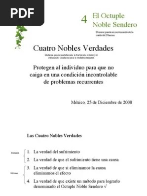Hier sollte eine beschreibung angezeigt werden, diese seite lässt dies jedoch nicht zu. El Octuple Noble Sendero Pdf Noble Octuple Sendero Cuatro Nobles Verdades