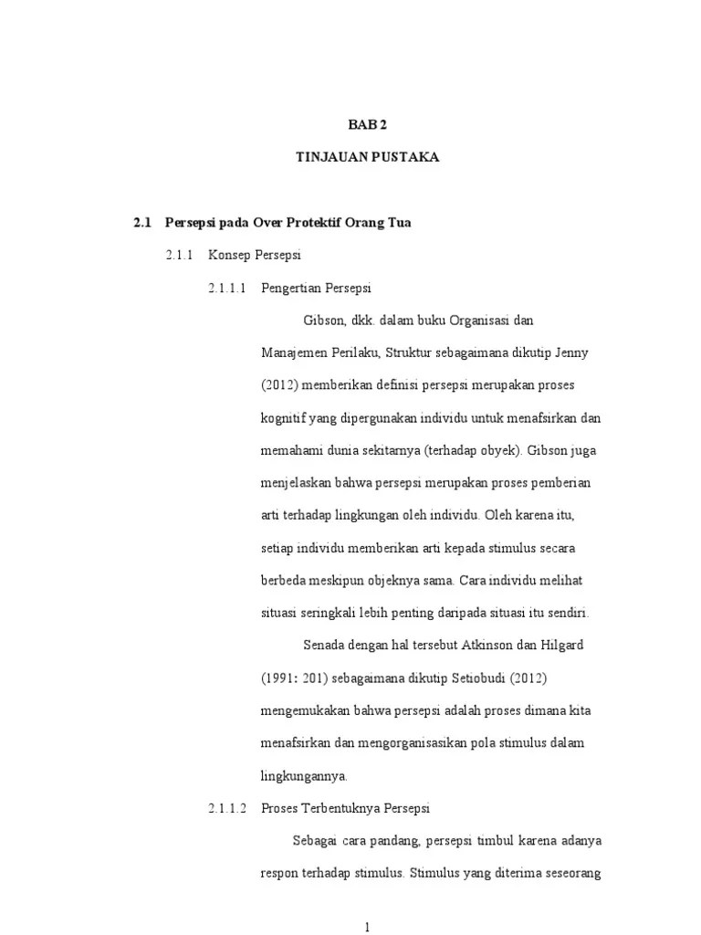 Proposal Bab 2 Hubungan Antara Persepsi Over Protektif Orang Tua Dengan  Kecenderungan Pergaulan Bebas | PDF