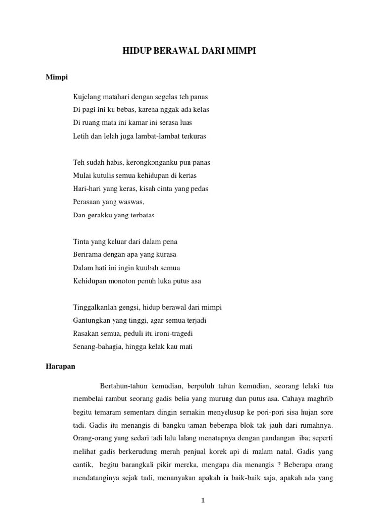 Sinopsis Hidup Berawal Dari Mimpi 1 | PDF