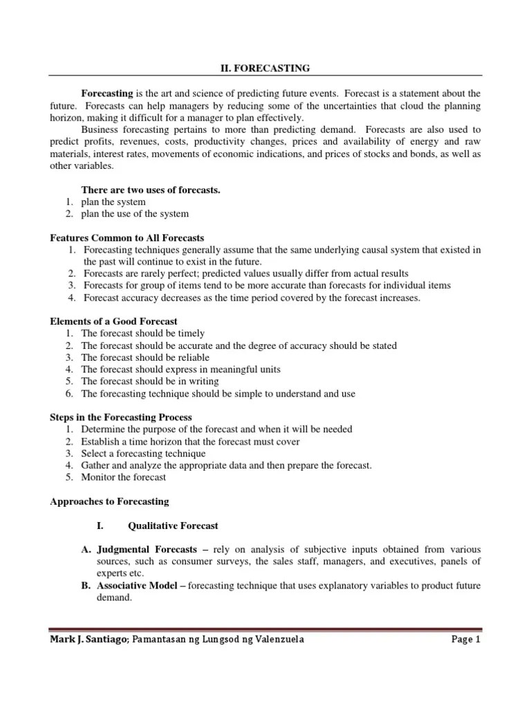 Forecasting | PDF | Forecasting | Prediction