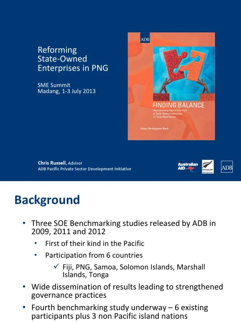 Reforming State-Owned Enterprises In PNG | PDF | State Owned Enterprise | Asian Development Bank