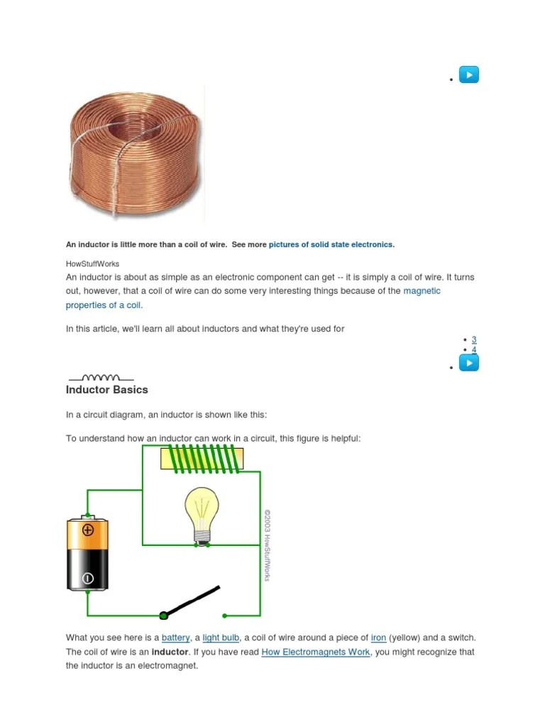 How Inductor Works | PDF | Inductor | Inductance