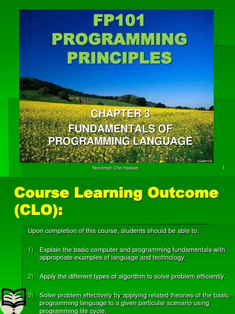 Chapter 3 - Fundamentals Of Programming Language | PDF | Control Flow ...