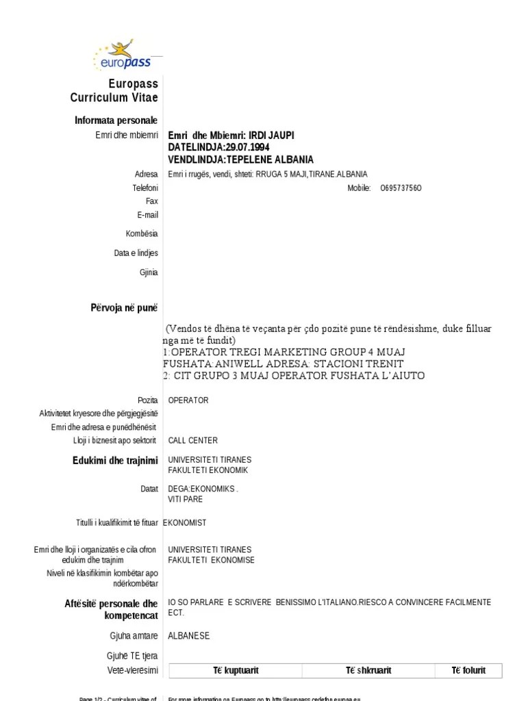 Check spelling or type a new query. Shembull CV Shqip (3)