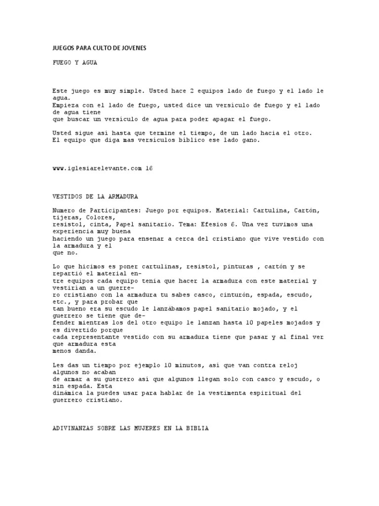 Son muy fácil y divertidos. Juegos Cristianos Asjdha