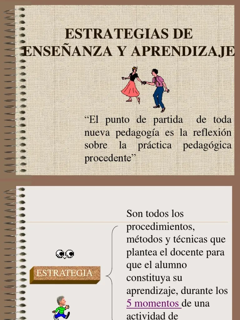 Estrategias De Enseñanza Y Aprendizaje | PDF | Aparición | Aprendizaje