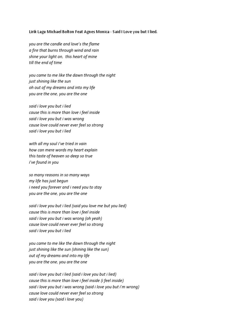 Said i loved you.but i lied (reggae version). Teks Lagu To Love You More Welcome To Buy Whathifi In