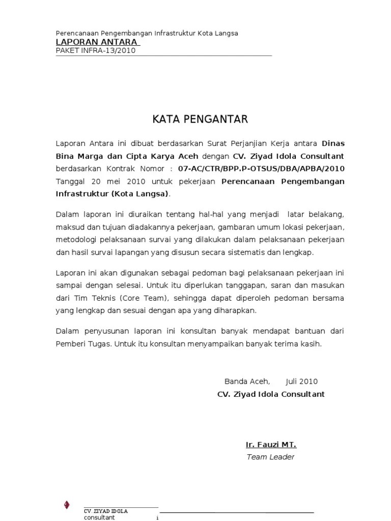 Pembinaan satuan, latihan, kesiapan operasional, tni ad. Laporan Antara Kata Pengantar Daftar Isi Pdf