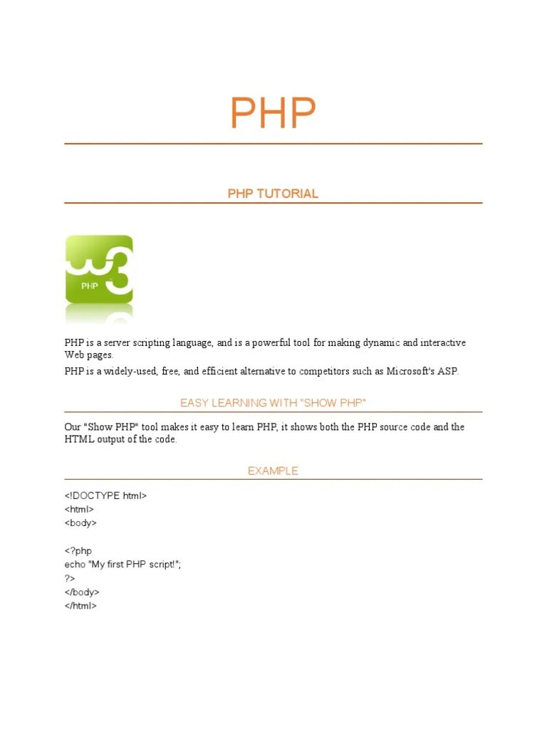 PHP Tutorial: Easy Learning With 