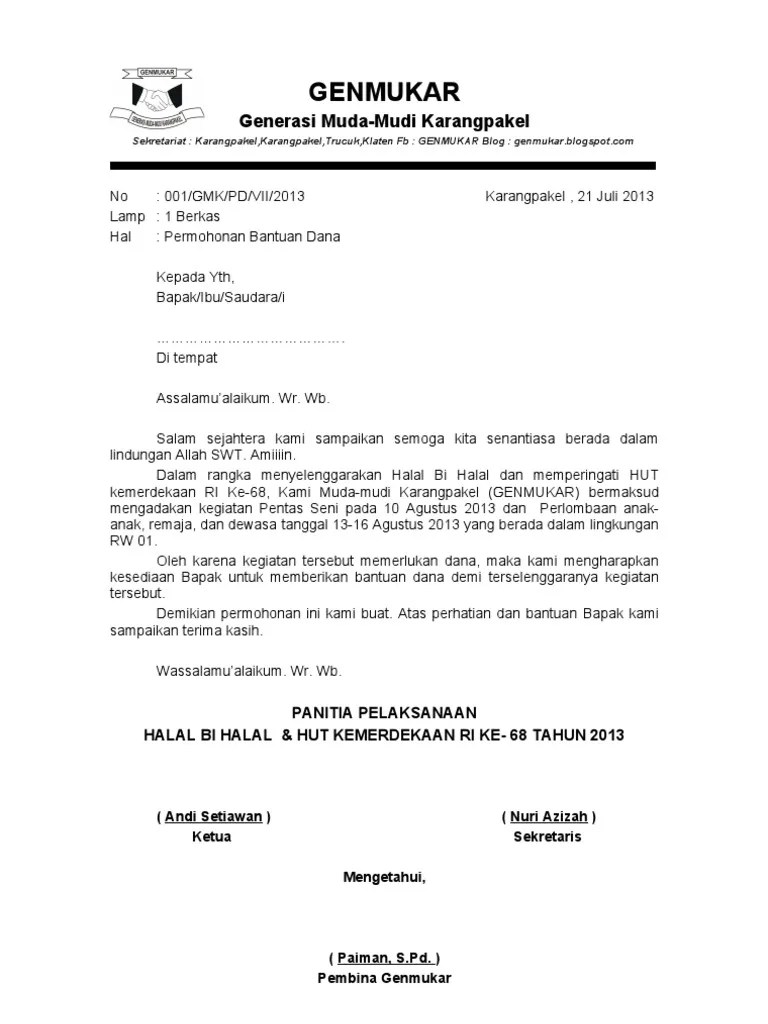 Surat permohonan ✅ merupakan surat yang berisi permohonan ? Contoh Surat Permohonan Dana Kepada Donatur - Berbagi Contoh Surat