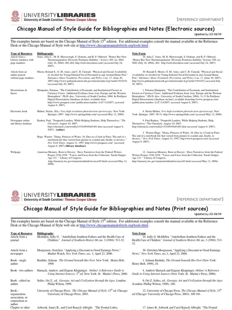 Chicago Manual Of Styles | PDF