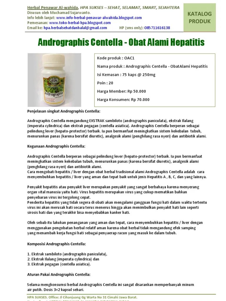 Katalog Produk Herbal - Herbal Penawar Alwahida (HPA) Indonesia | PDF
