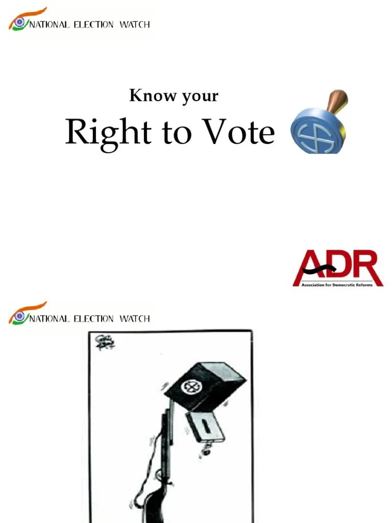 Right To Vote: Know Your | PDF | Suffrage | Voting