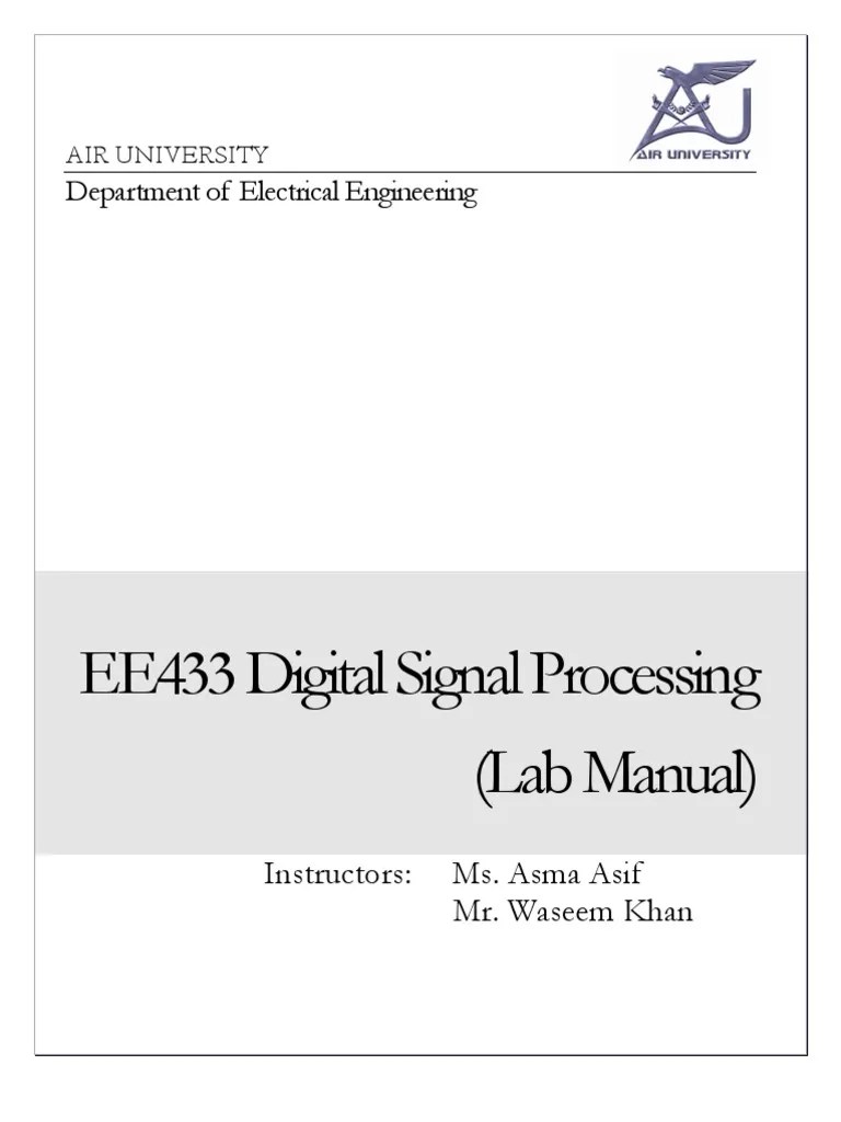 DSP Lab Manual | PDF | Digital Signal Processor | Signal (Electrical ...
