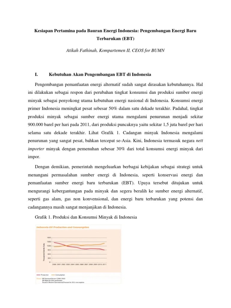 Potensi Sumber Energi Baru Terbarukan Di Indonesia | PDF