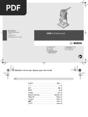 Bosch Gmr1 Manual Ac Power Plugs And Sockets Screw
