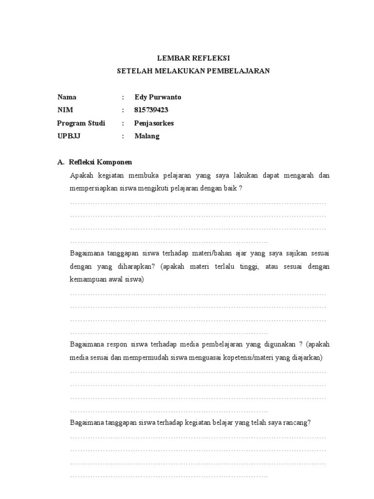 Lembar Refleksi 