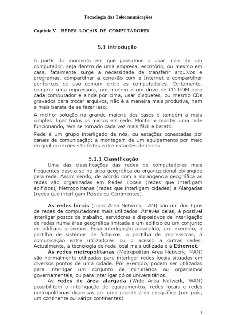 Manual De Redes De Computadores (11 Classe) | PDF | Topologia De Rede ...