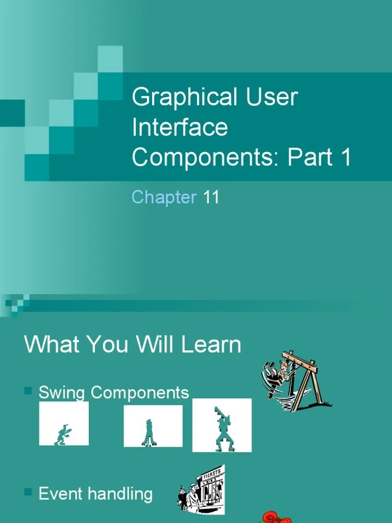 Graphical User Interface Components: Part 1 | PDF | Class (Computer ...