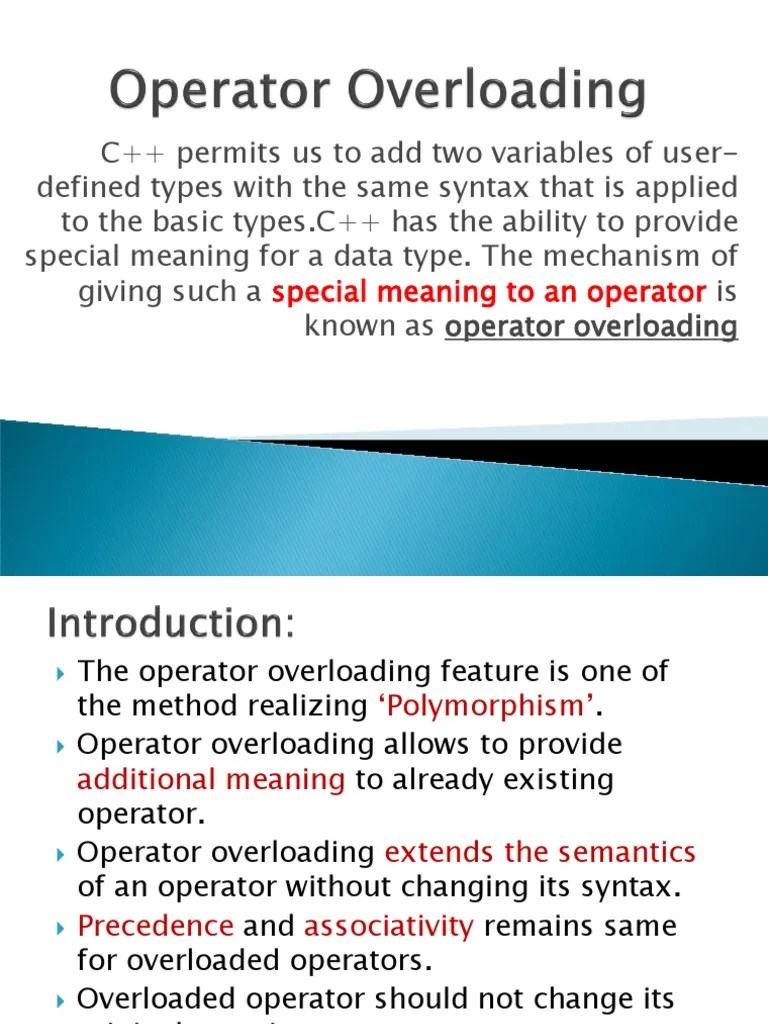 Operator Overloading & Data Conversion | PDF | Computer Programming ...