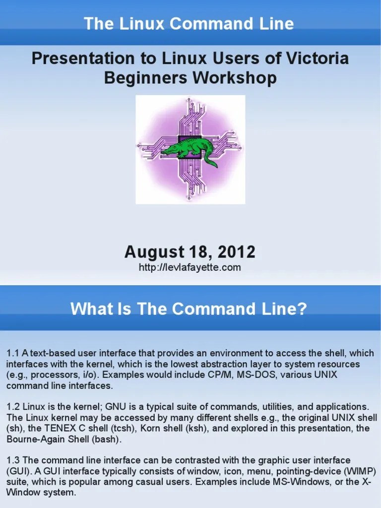 The Linux Command Line | PDF | Command Line Interface | Graphical User ...