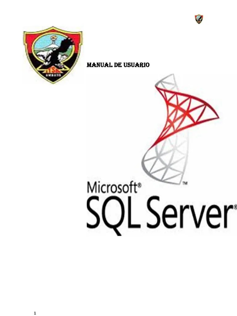 Manual Usuario SQL Server | Descargar Gratis PDF | SQL | Servidor SQL ...