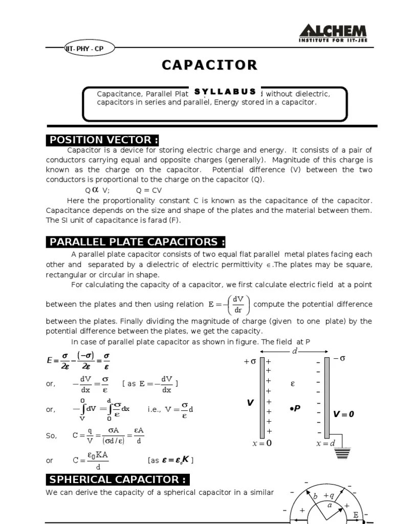 Capacitor Series And Parallel Circuits Capacitor