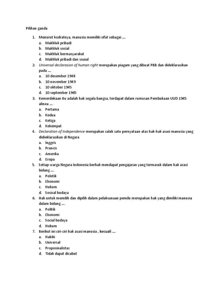 Latihan Soal Uas Pkn Smp Kelas Viii Tahun Pelajaran 2013 2014 Pdf Soal PKN Kelas 7 Semester SMP 2019 Lengkap Dengan Jawabannya Contoh Soal PKN Pilihan Ganda.