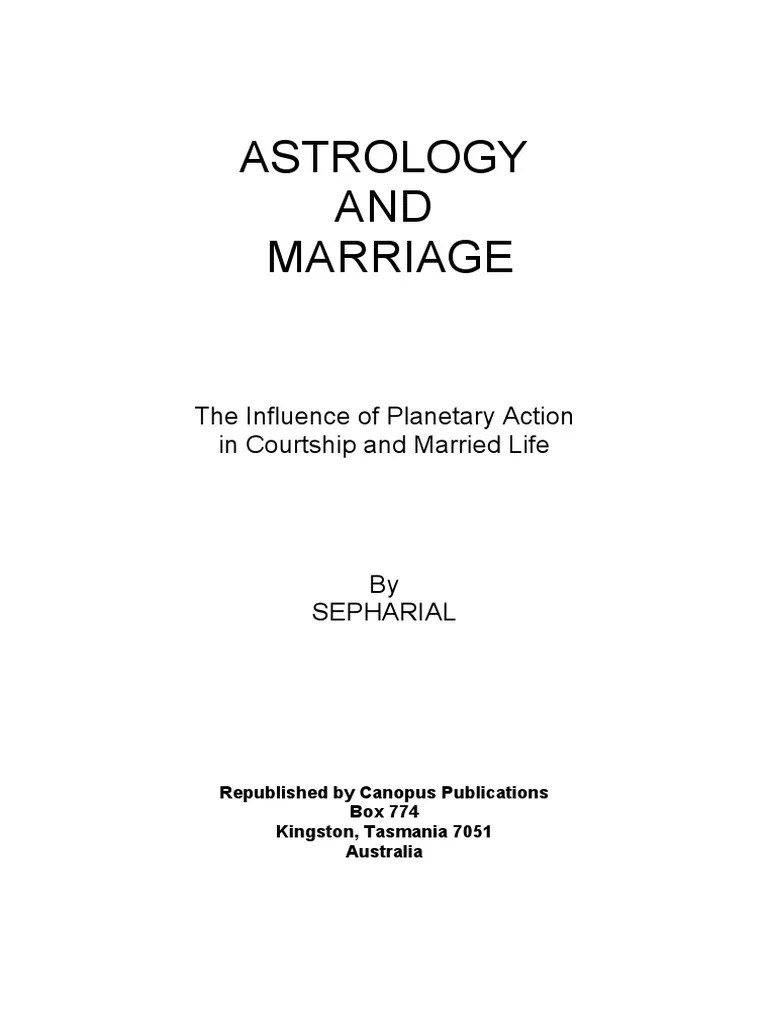 Astrology And Marriage | PDF | Planets In Astrology | Astrological Sign