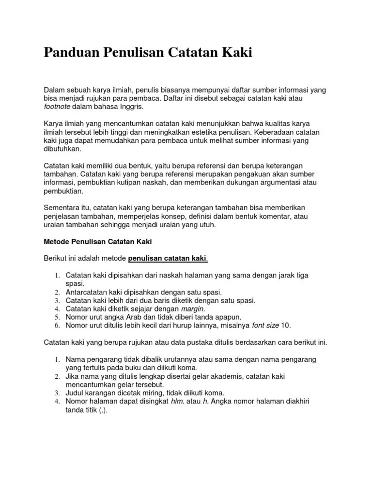 6 contoh cover makalah kuliah, kelompok, bahasa inggris yang benar . Panduan Penulisan Catatan Kaki Pdf