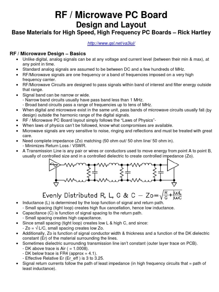 RF-Microwave PCB Design And Layout | PDF | Capacitor | Printed Circuit ...