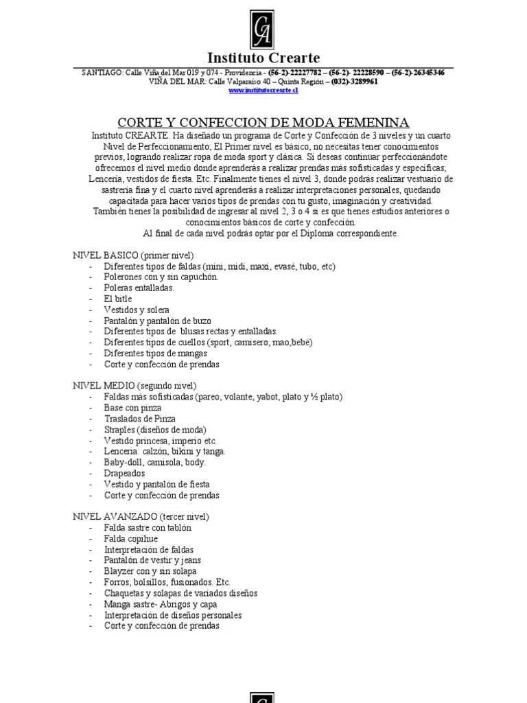 Corte Y Confeccion | PDF | Ropa | Moda