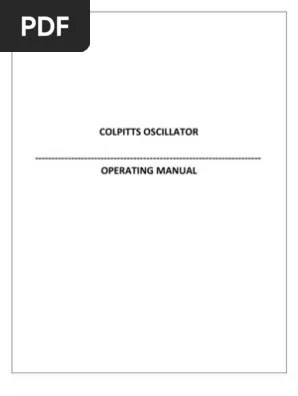 Colpitts Oscillator Docx Inductor Electronic Oscillator