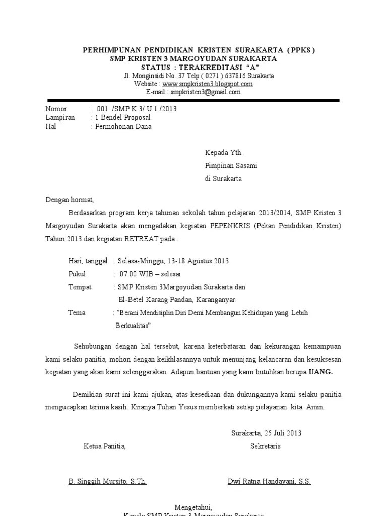 Contoh surat penghargaan dan terima kasih kepada menteri picture posted ang published by admin that preserved inside our … Surat Permohonan Dana Pdf