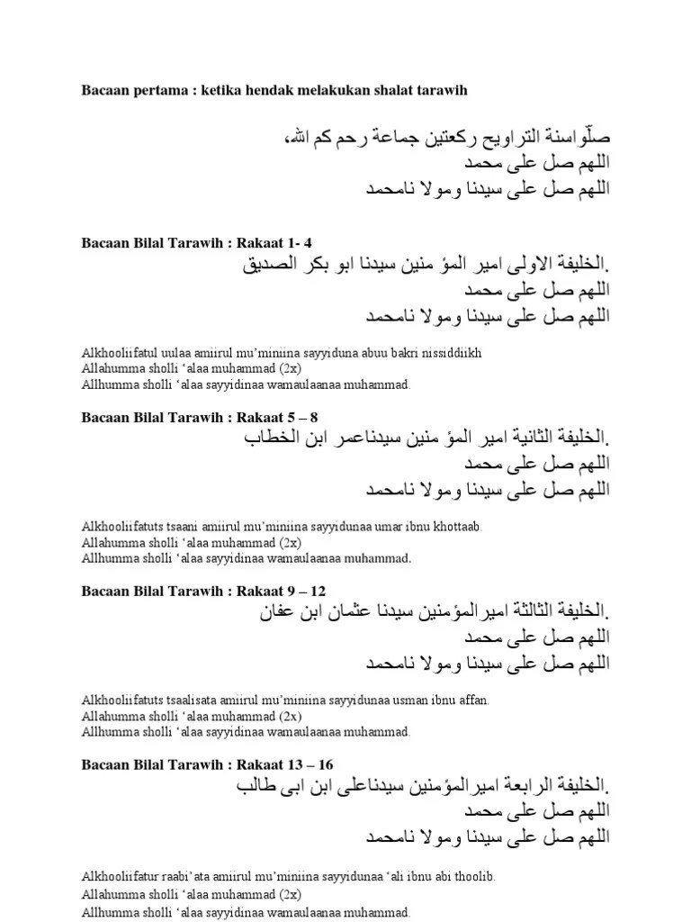 Bacaan bilal ketika menjemput khatib/imam naik ke mimbar untuk berkhutbah sambil. Bacaan Bilal Tarawih 8 Rakaat Gordoncxt