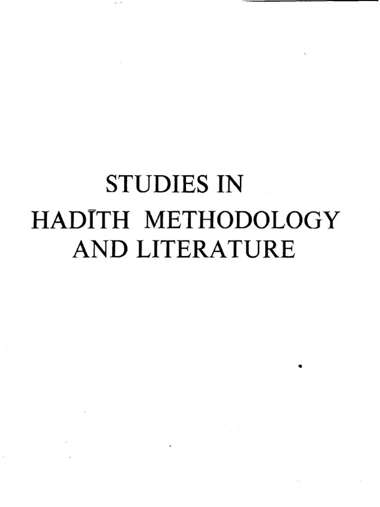Studies In Hadith Literature - M M Azami | PDF | Hadith | Semitic Words ...