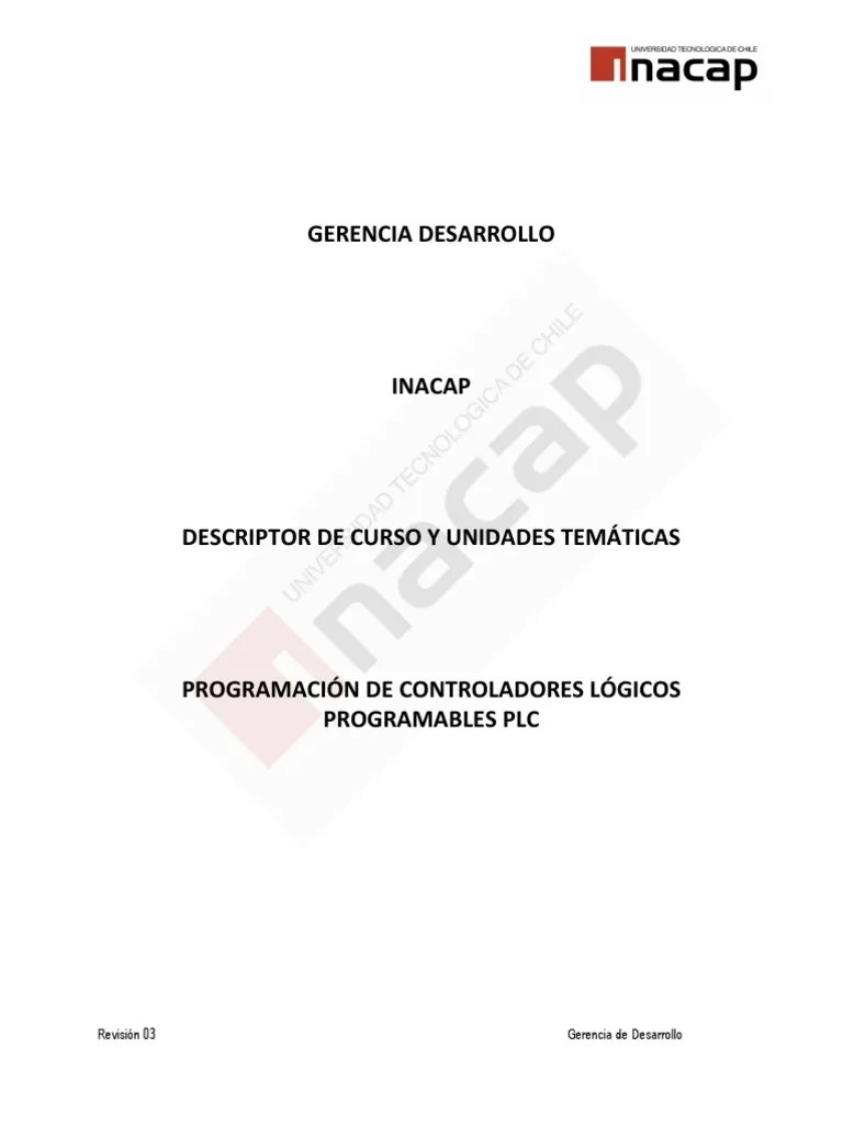 Programación De Controladores Lógicos Programables PLC | PDF | Controlador Lógico Programable ...