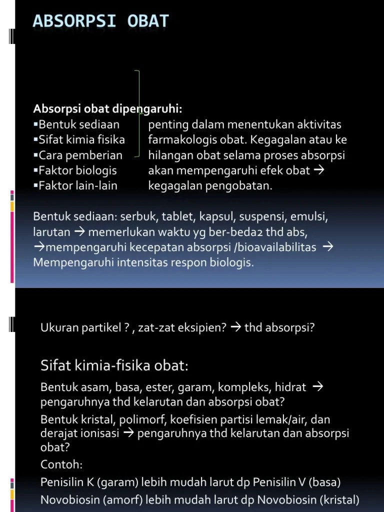 Absorpsi Obat (Biof Ly) TM 2 | PDF