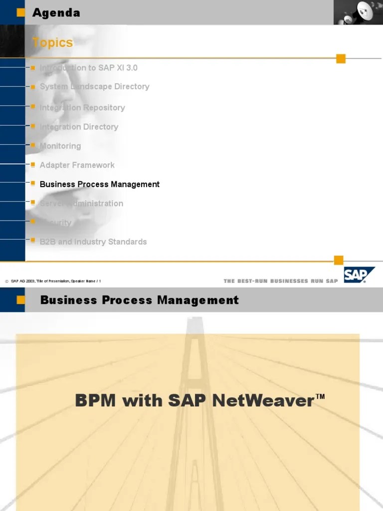 Business Process Management In SAP XI 3.0 | PDF | Business Process Management | Business Process