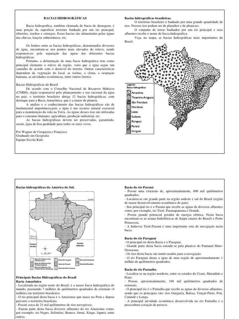 Bacia Hidrografica | PDF | Bacia Hidrográfica | Água