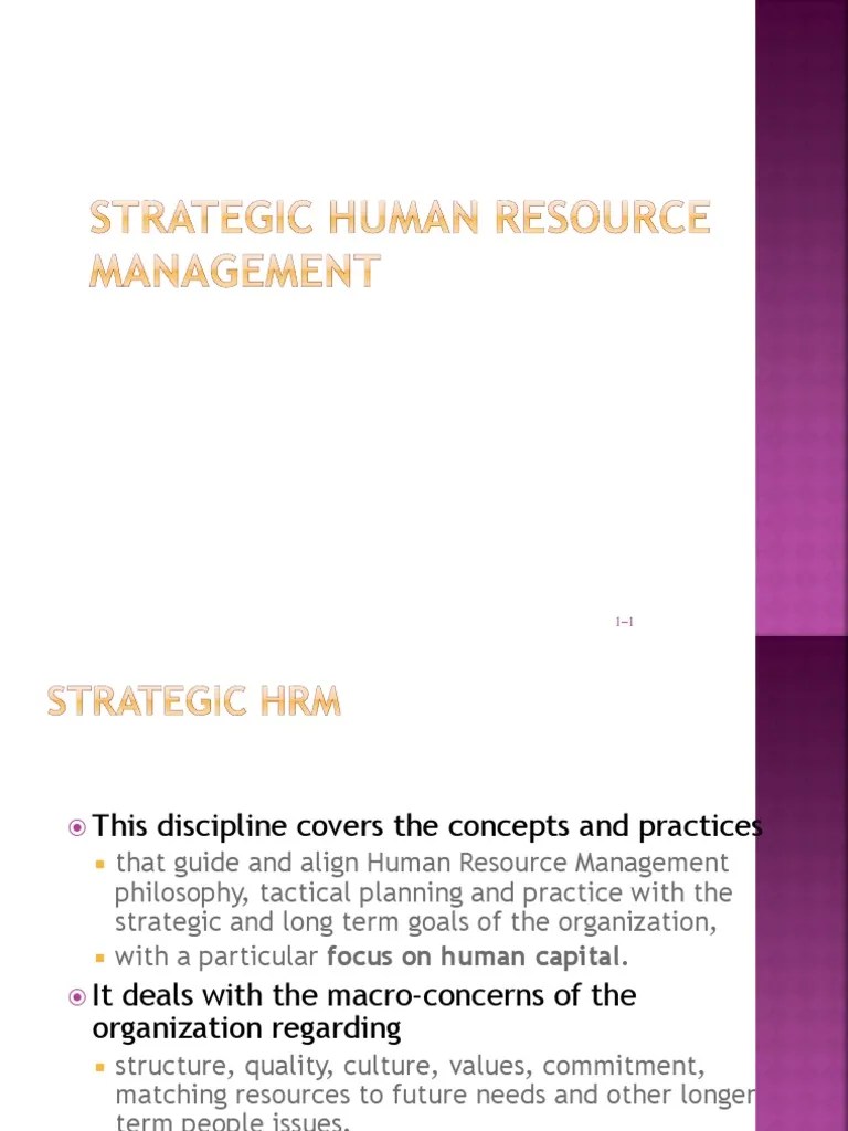 SHRM | Strategic Management | Human Resource Management