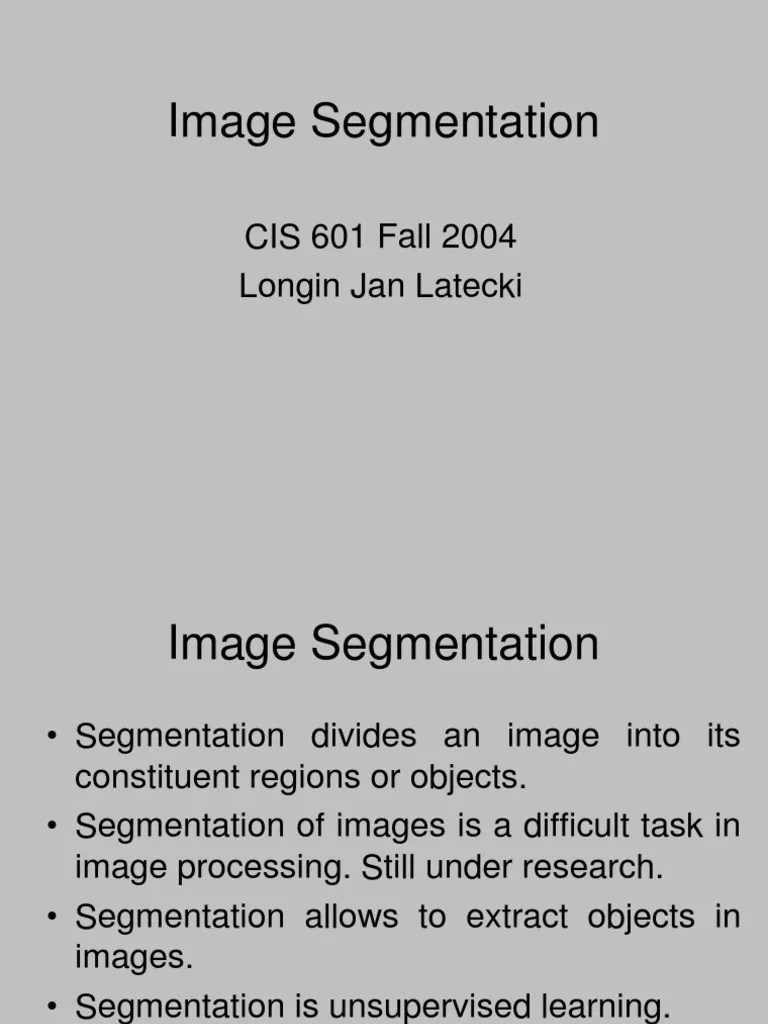 Image Segmentation Digital Image Processing | PDF | Image Segmentation | Cluster Analysis